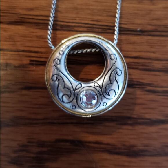 RETIRED Brighton Aries Two times circular pendent necklace Reversible - Picture 5 of 7